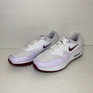 New Nike Women's Air Max 1G Spikeless Golf Shoes White/Red/Barely Grape, Size 6